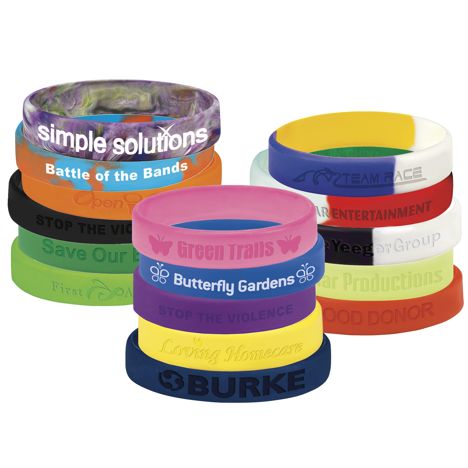  Silicone Awareness Wrist Bands - Air Trends International